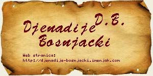 Đenadije Bošnjački vizit kartica